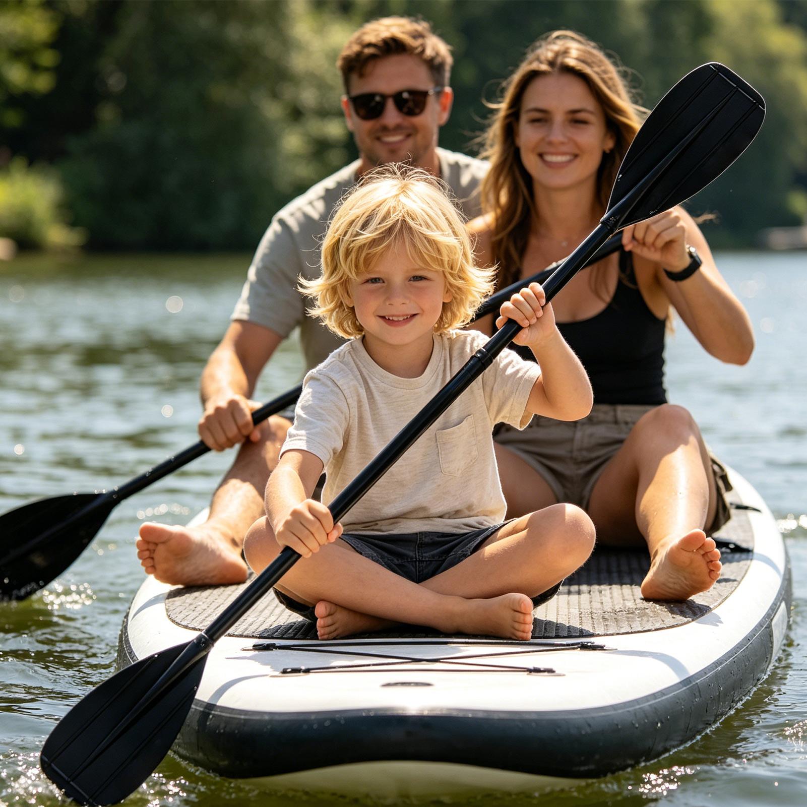 Fishing Boat Oar - Carbonfaser-Paddel, 2-teilig, leichtes Doppelkopf-Paddel für Paddleboard,