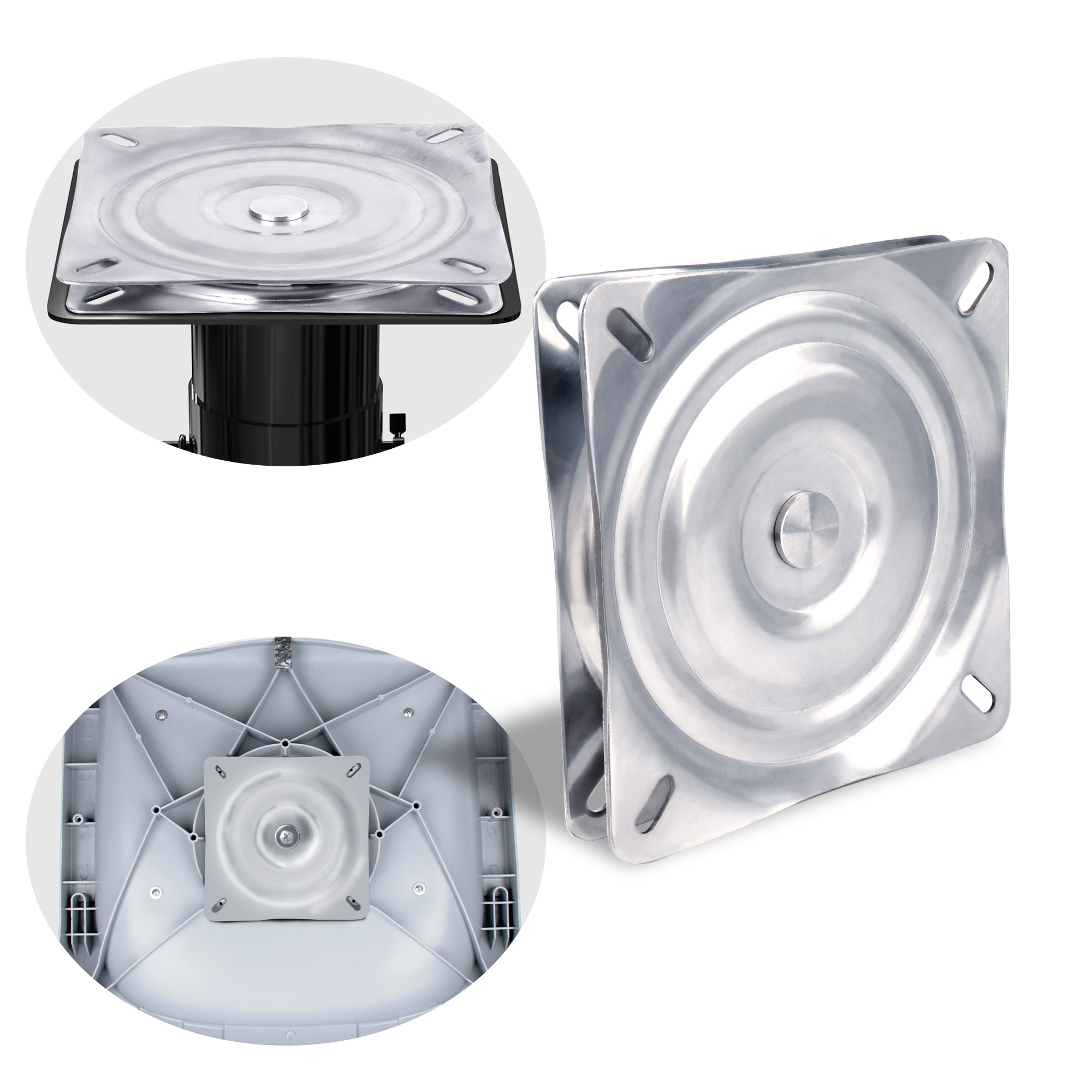 Fishing Boat Steering Wheel - Bootssitzdrehgelenk, Sitzdrehplatte aus Edelstahl 316, 7